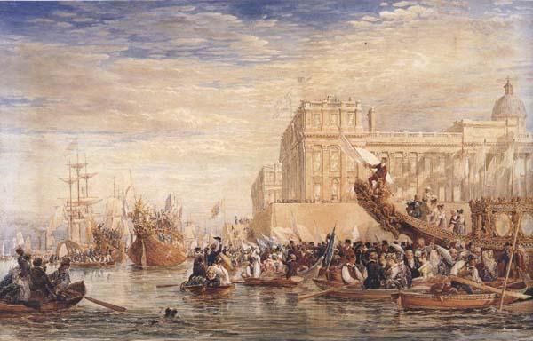 David Cox Embarkation of His Majesty George IV from Greenwich (mk47) Germany oil painting art